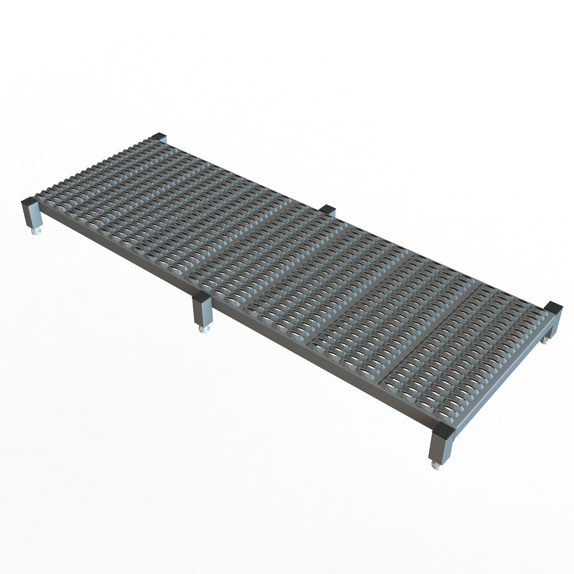 Tri-Arc Steel Work Platform with Adjustable Height — Gray, 71in.L x 24in.W x 5in.–8in.H, 800-Lb. Capacity, Model#